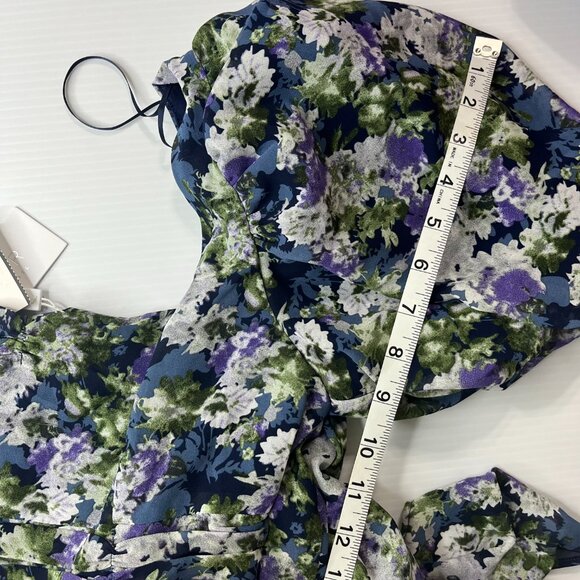 ASTR The Label Size Small Blue Asymmetrical High Low Midi Short Sleeve Dress NWT - Picture 11 of 12